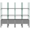 vidaXL Jardinera con enrejado PP gris claro 160x40x142,5 cm