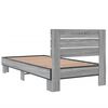 vidaXL Estructura cama madera ingenier&iacute;a metal gris Sonoma 90x190 cm