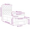 vidaXL Cama tipo Box Spring Gris Claro 90 x 200 cm Terciopelo