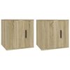 vidaXL Muebles para TV de pared 2 uds roble Sonoma 40x34,5x40 cm