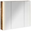 vidaXL Armario con espejo de ba&ntilde;o Roble ahumado 83,5 x 15,5 x 70 cm
