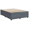 vidaXL Cama box spring con colch&oacute;n terciopelo gris oscuro 140x200 cm