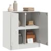 vidaXL Aparador de acero blanco 67x39x73 cm
