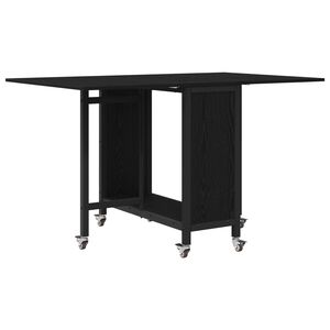 vidaXL Mesa de comedor plegable con ruedas 130 x 80 x 76,5 cm