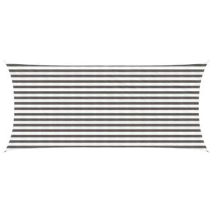 vidaXL Toldo Vela 2 x 5 m HDPE Rectangular Gris claro y blanco.