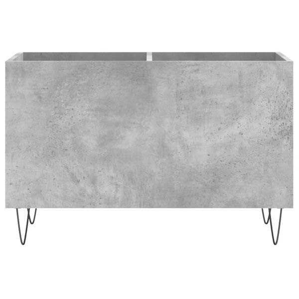 vidaXL Mueble discos madera contrachapada gris hormigón 74,5x38x48 cm