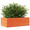 vidaXL Jardinera de madera maciza pino marrón cera 70x40x23 cm