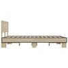 vidaXL Estructura cama madera ingeniería metal roble Sonoma 140x190 cm