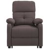 vidaXL Sill&oacute;n elevable tela marr&oacute;n oscuro