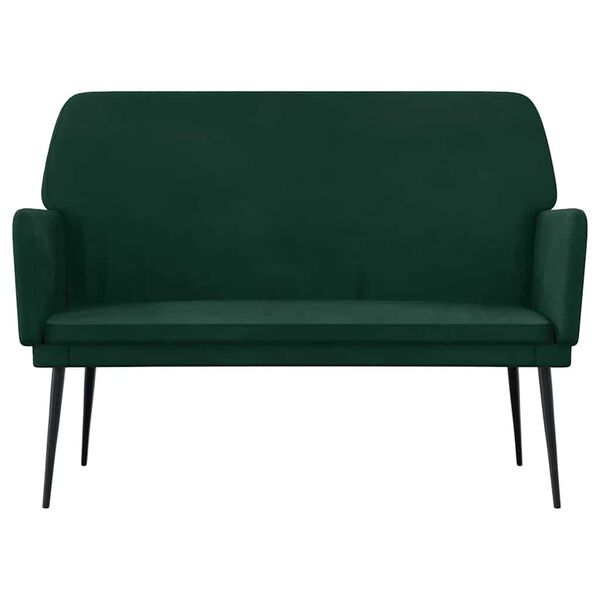 vidaXL Banco de terciopelo verde oscuro 108x79x79 cm