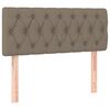vidaXL Cama box spring con colch&oacute;n tela gris taupe 90x190 cm