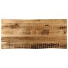 vidaXL Tablero de mesa borde natural madera maciza mango 80x40x2,5 cm