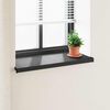 vidaXL Umbral de Ventana Negro con Vetado de Madera 60 x 40 x 4,5 cm