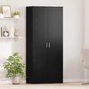 vidaXL Vitrina Roble negro 80 x 35 x 180 cm Madera contrachapada