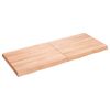 vidaXL Tablero mesa madera tratada borde natural marr&oacute;n 140x60x(2-6)cm