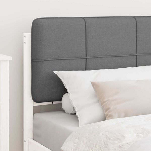 vidaXL Estructura de Cama con Cabecera Tapizada Gris Claro 80 x 200 cm