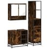 vidaXL Set de muebles ba&ntilde;o 3 pzas madera contrachapada roble ahumado