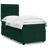 vidaXL Cama box spring con colch&oacute;n terciopelo verde oscuro 100x200 cm