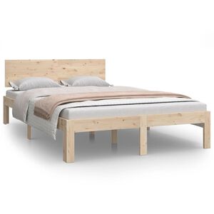 vidaXL Estructura de cama sin colch&oacute;n madera de pino maciza 120x200 cm
