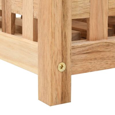 vidaXL Paragüero de madera maciza de nogal 18x18x50 cm