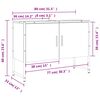 vidaXL Armario lavabo ba&ntilde;o madera ingenier&iacute;a roble marr&oacute;n 80x33x60 cm