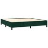 vidaXL Cama box spring con colch&oacute;n terciopelo verde oscuro 200x200 cm