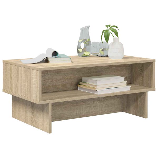 vidaXL Mesa de Caf&eacute; Roble Sonoma 80 x 46 x 35 cm Madera de ingenier&iacute;a