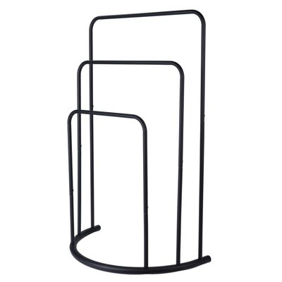 Bathroom Solutions Toallero de pie de metal negro 49,5x75 cm