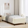 vidaXL Estructura de cama con colch&oacute;n Crema 90 x 200 cm tela