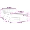 vidaXL Cama box spring con colch&oacute;n terciopelo rosa 160x220 cm
