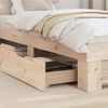 vidaXL Estructura de cama Natural 75 x 190 cm Madera de pino macizo