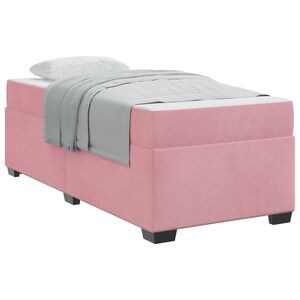 vidaXL Estructura de cama con colch&oacute;n Rosa 80 x 200 cm tela