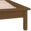 vidaXL Estructura de cama con LED madera maciza marr&oacute;n miel 100x200 cm