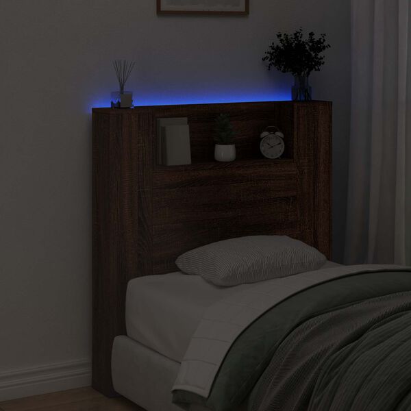vidaXL Cabecero con estante Roble Marr&oacute;n 100 x 16,5 x 103,5 cm