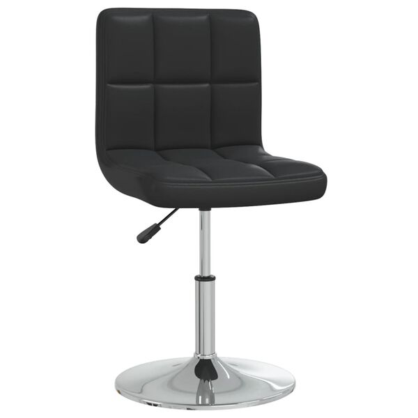 vidaXL Silla de comedor cuero sintético negra