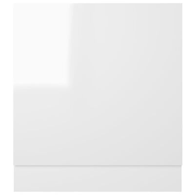 vidaXL Panel para lavavajillas contrachapada blanco brillo 59,5x3x67cm
