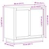 vidaXL Aparador Roble artesanal 80 x 40 x 75 cm Madera de ingenier&iacute;a