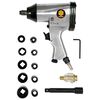 VOREL Kit de llave de impacto neum&aacute;tica 16 piezas 1/2"