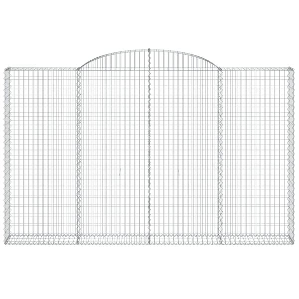 vidaXL Cestas de gaviones 10 uds forma de arco hierro 300x30x180/200cm