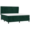 vidaXL Cama box spring con colch&oacute;n terciopelo verde oscuro 160x200 cm