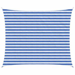vidaXL Toldo Vela Azul y Blanco 2,5 x 4 m HDPE