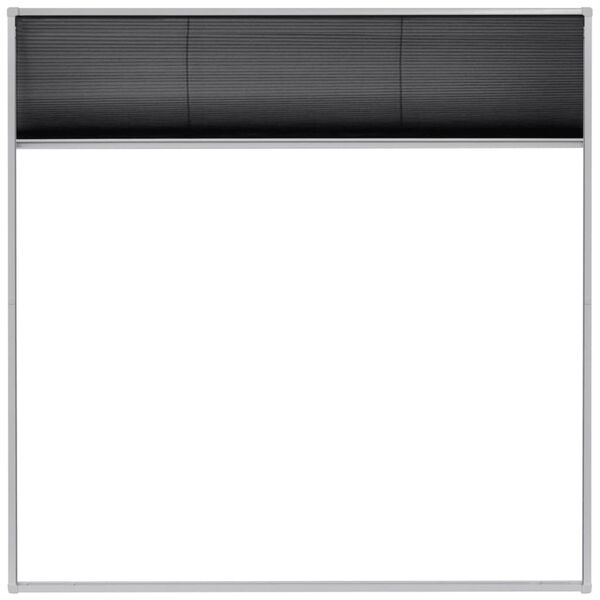 vidaXL Mosquitera plisada para ventanas aluminio 120x120cm