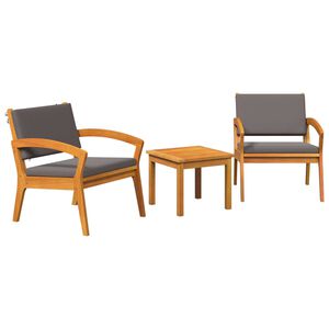 vidaXL Conjunto bistro Marrón 45 x 45 x 38cm Madera maciza de Acacia