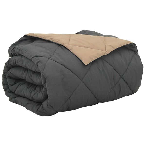 vidaXL Edred&oacute;n de Verano Antracita y Tono Arena 240 x 260 cm