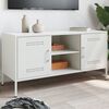 vidaXL Mueble de TV de acero blanco 100,5x39x50,5 cm