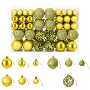 vidaXL Bolas de Navidad 100 unidades verde claro 3 / 4 / 6 cm