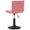 vidaXL Sillas de comedor giratorias 2 unidades terciopelo rosa