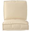 vidaXL Juego de Cojines para Palets 2 pcs Beige Tela Oxford