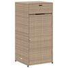 vidaXL Armario de almacenaje de jard&iacute;n rat&aacute;n PE beige 55x55x111 cm