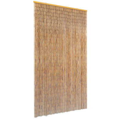 vidaXL Cortina de bambú para puerta contra insectos 100x200 cm